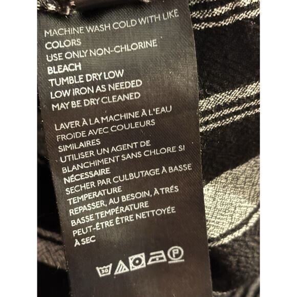 We The Free Womens Black Gray Linen Blend Summer Breeze Stripe Popover S Boho - Picture 8 of 8